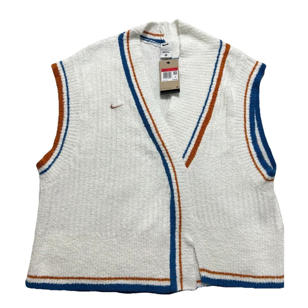 NEW Nike Sportswear Collection Womenโs Asymmetrical Knit Vest Size Lโ FN1886-100